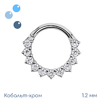 Кольцо-кликер из кобальт-хрома Моана 1.2 мм (16 G)